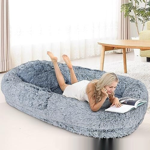 QUEEN BED AND PLUSH SOFA