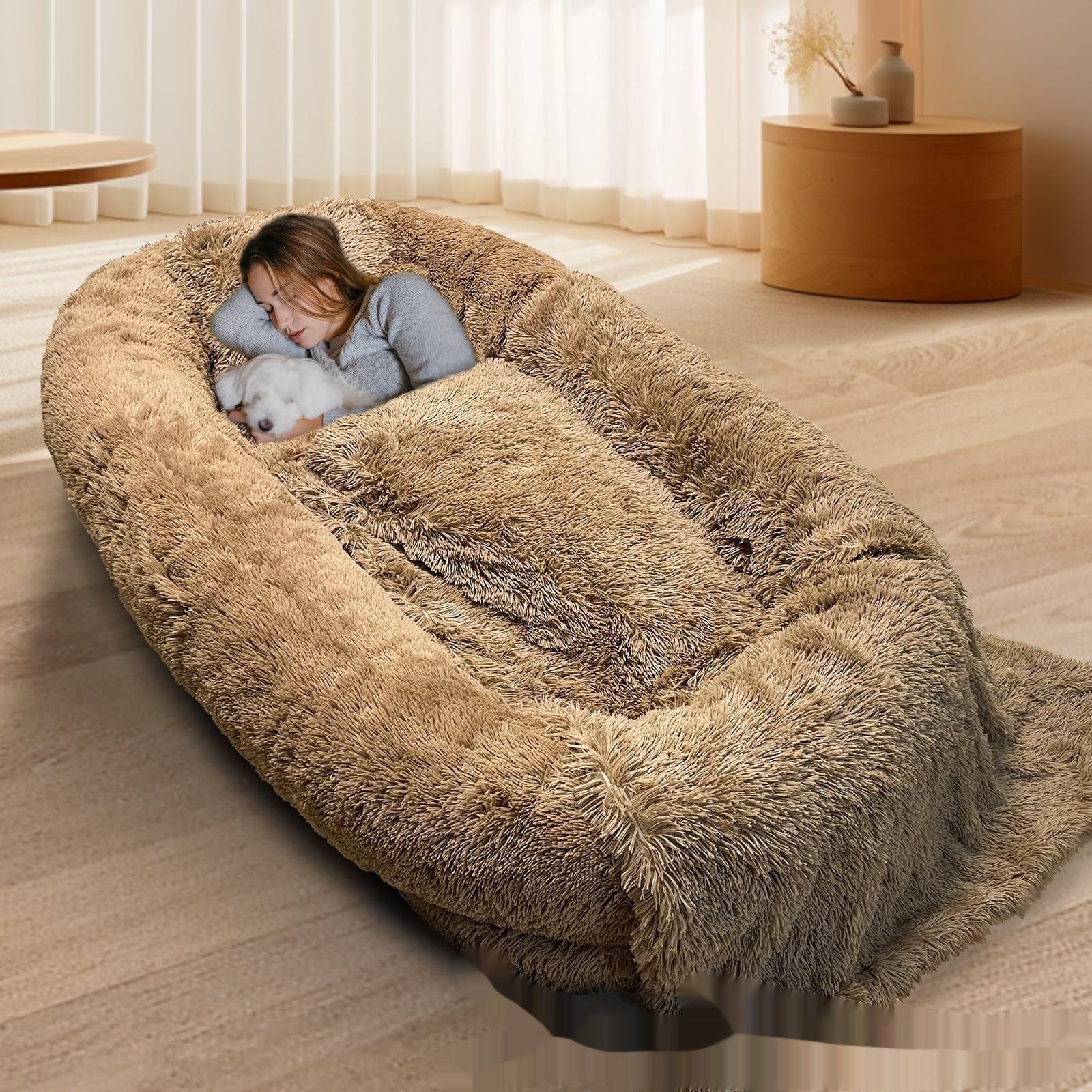QUEEN BED AND PLUSH SOFA